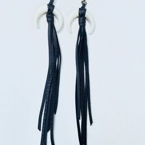 Horn & Leather Earrings